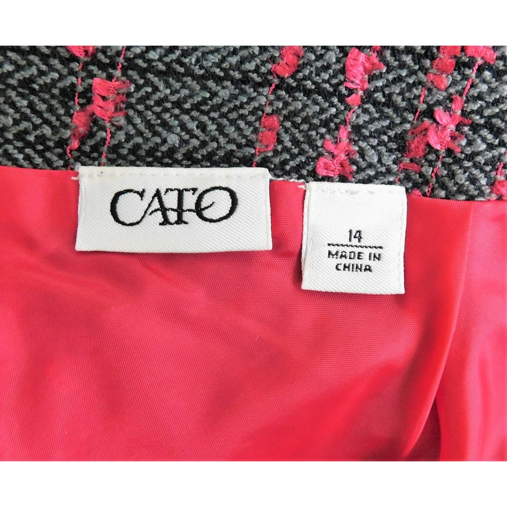 Cato Women Skirt, Size 14, Black, Gray, Pink, Acrylic,‎ polyester - Picture 4 of 6